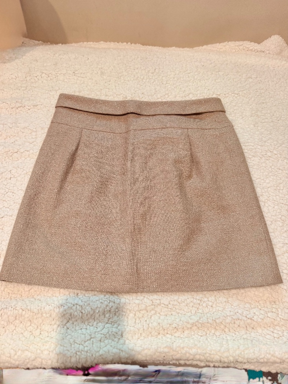 J.Crew Collection Mini Textured Gold Skirt